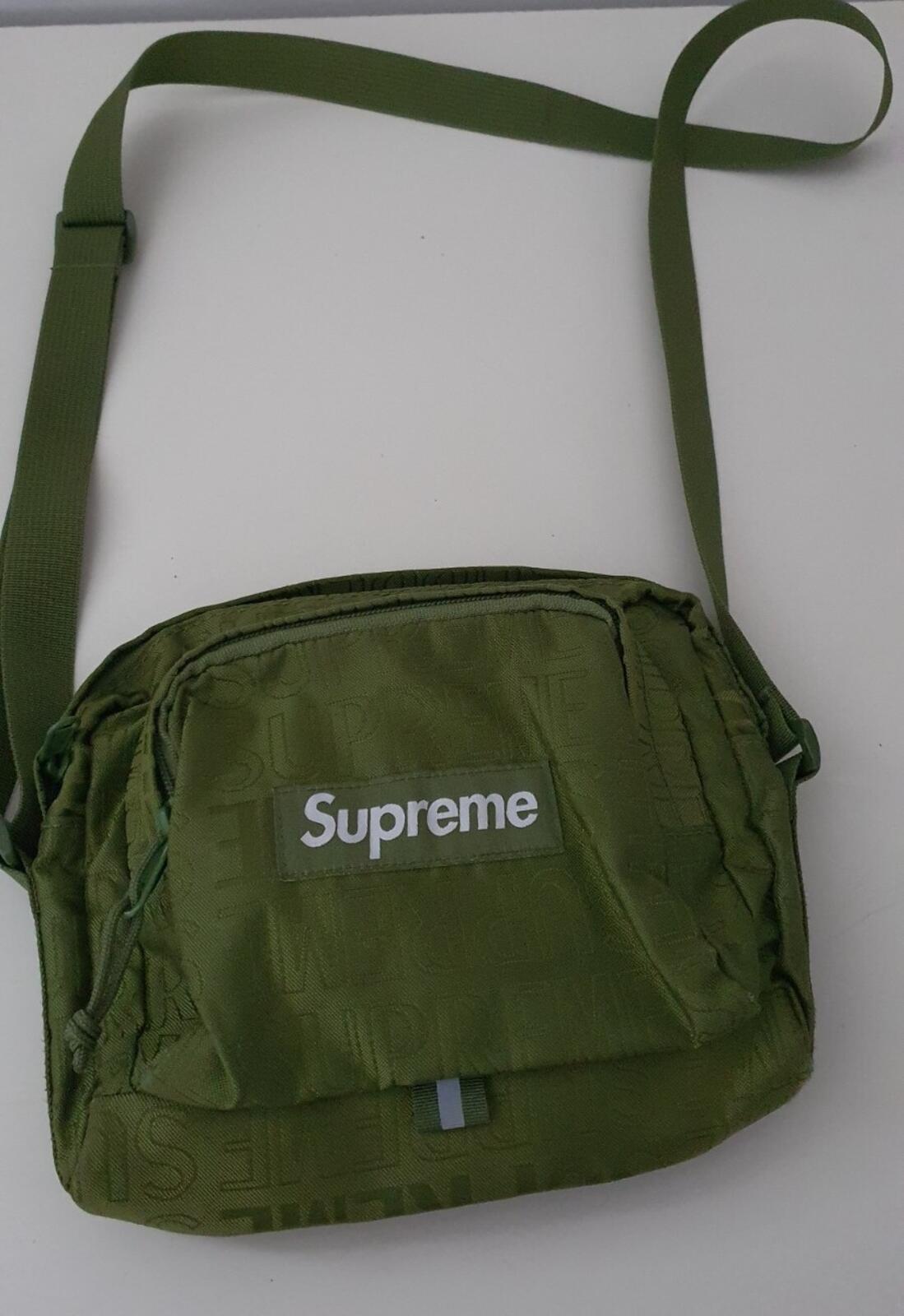 SS19 Supreme olive shoulder bag cordura fabric green