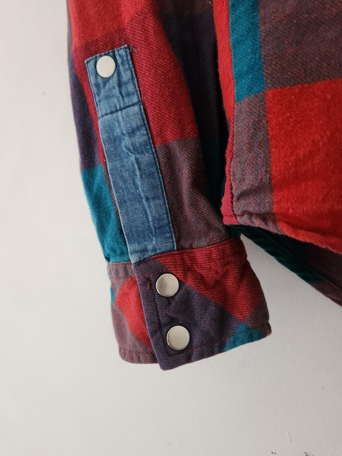 HUMOR Dummy Shirt flannel checked S small Multicoloured long sleeve Denim
