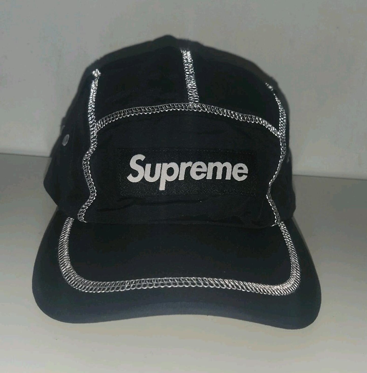 SS23 Supreme Reflective Stitch Camp Cap Hat Water Resistant