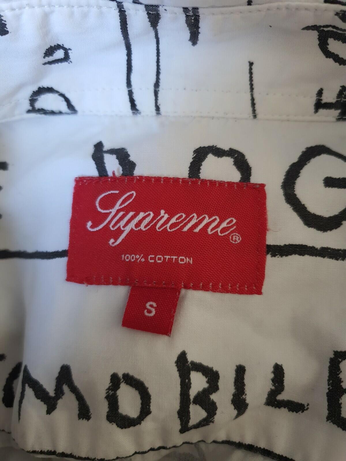 FW13 Supreme x Jean Michel Basquiat Hemd Weiß Größe S