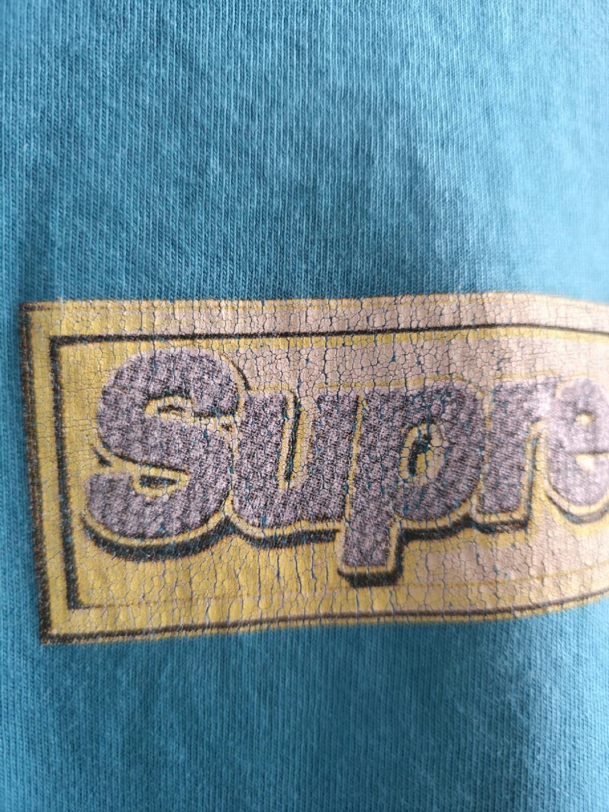 SS13 Supreme Bling Box Logo Tee Turquoise Size L