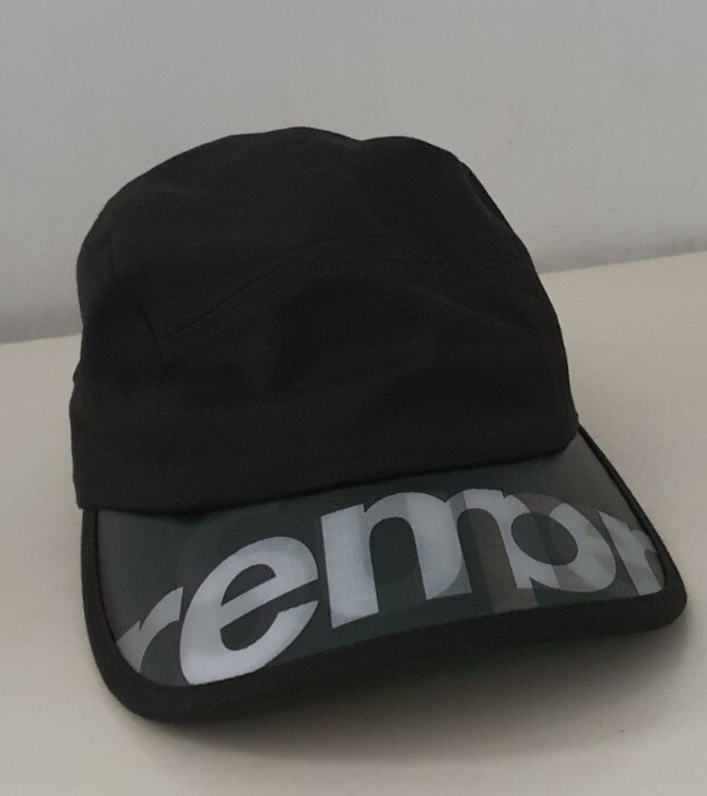 SS20 Supreme Lenticular Visor camp cap black nylon hat box logo