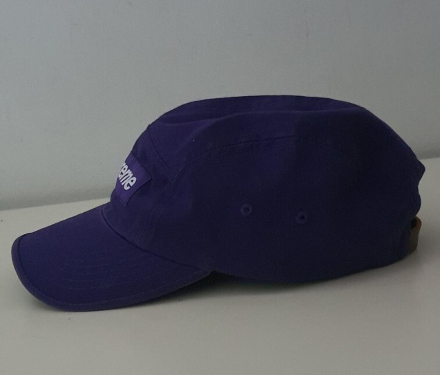 FW21 Supreme Washed Chino Twill Camp Cap Purple