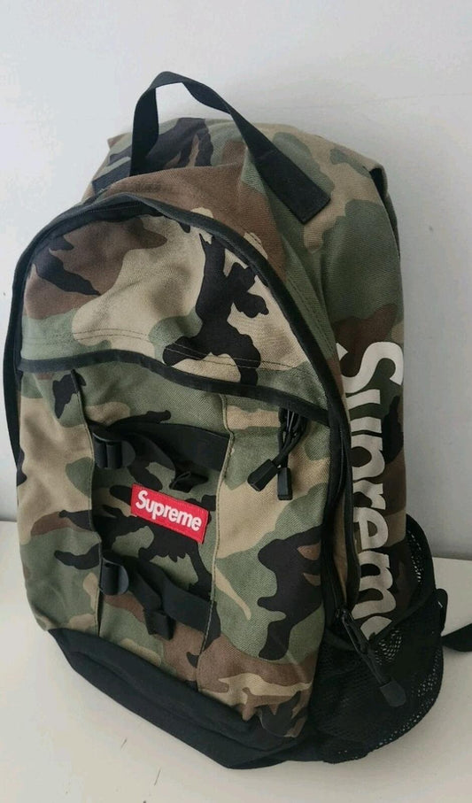 Mochila camuflaje Supreme SS14 Woodland Cordura Bolsa vintage 2014
