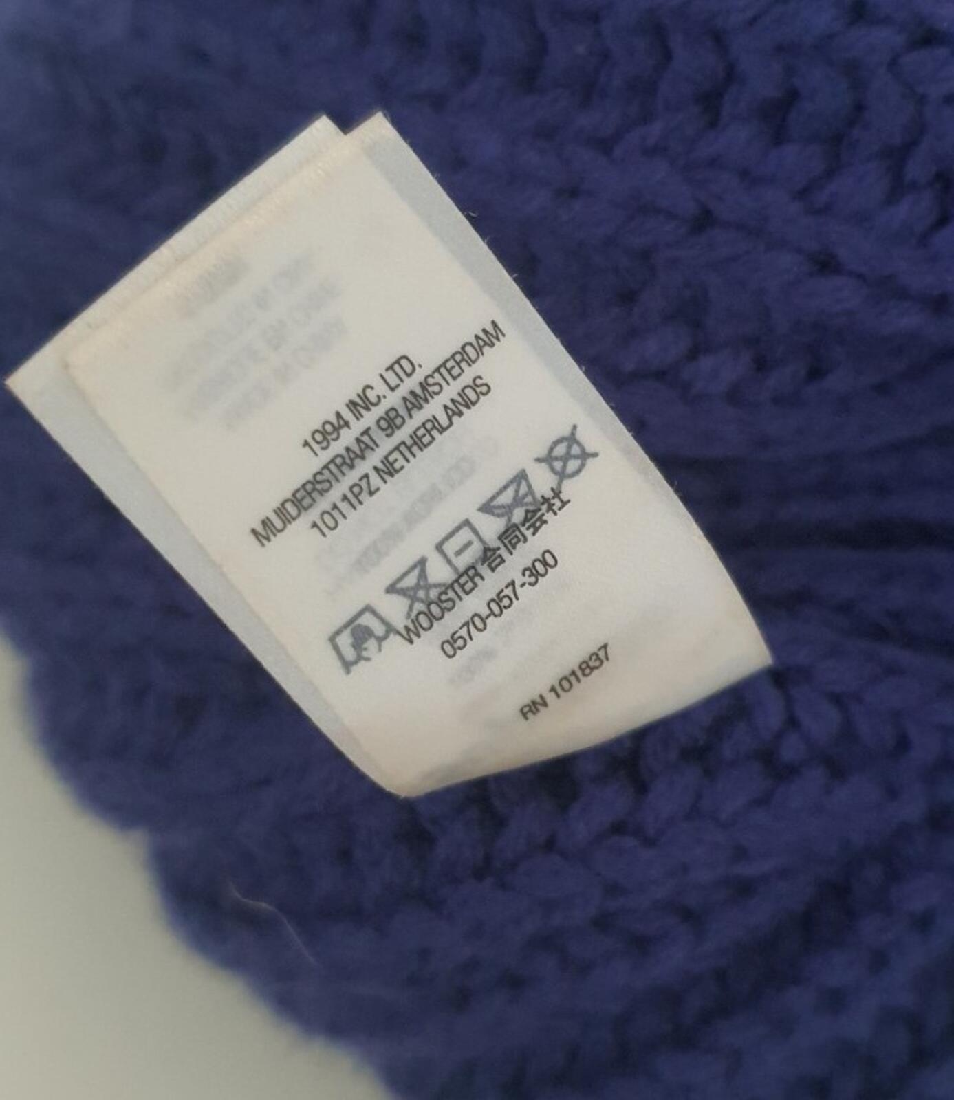 FW22 Supreme Ribbed beanie Dark Royal Blue Hat