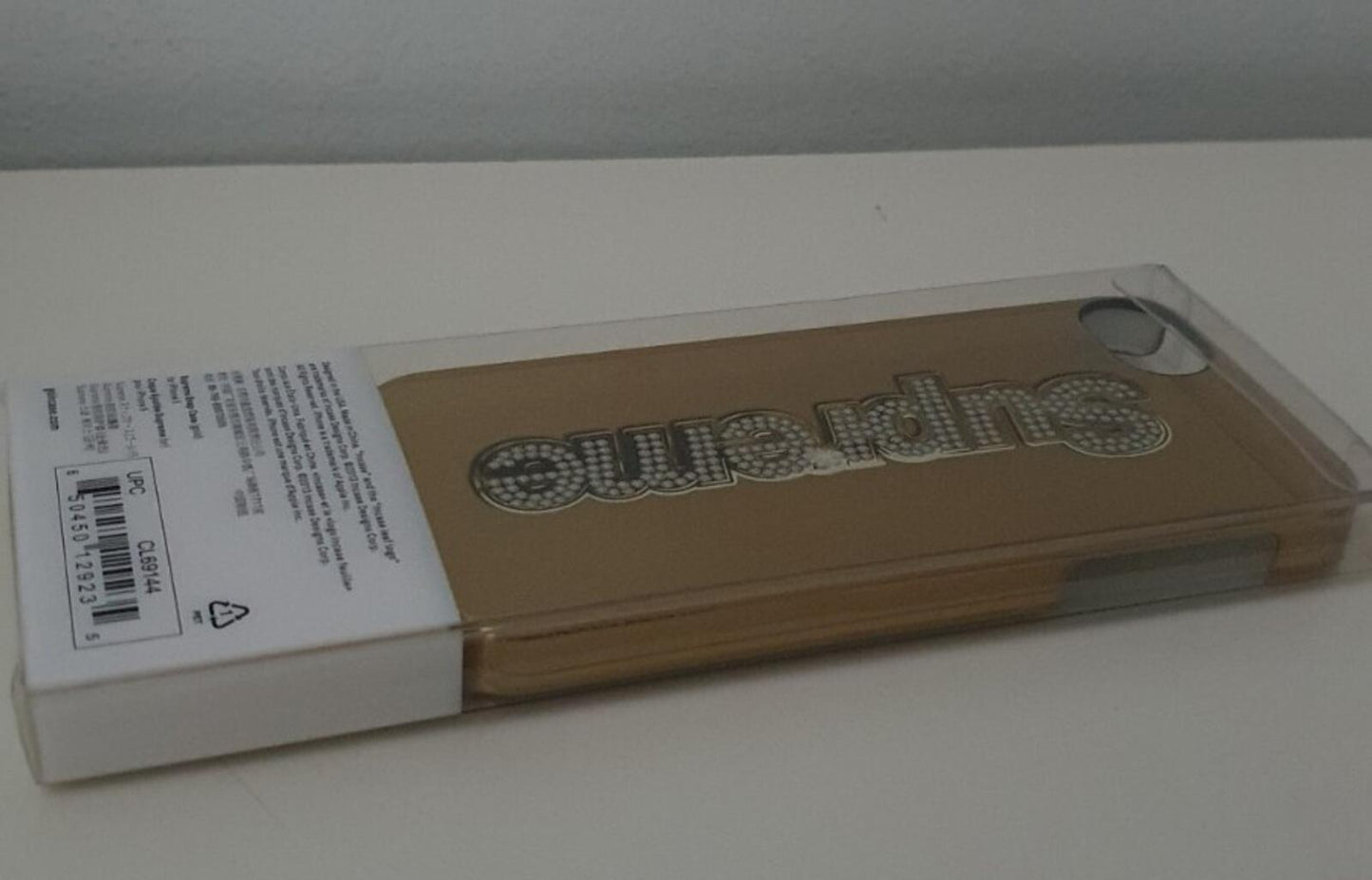 SS13 Supreme x Incase Bling Logo iPhone 5 case gold New Rare Accessory Vintage