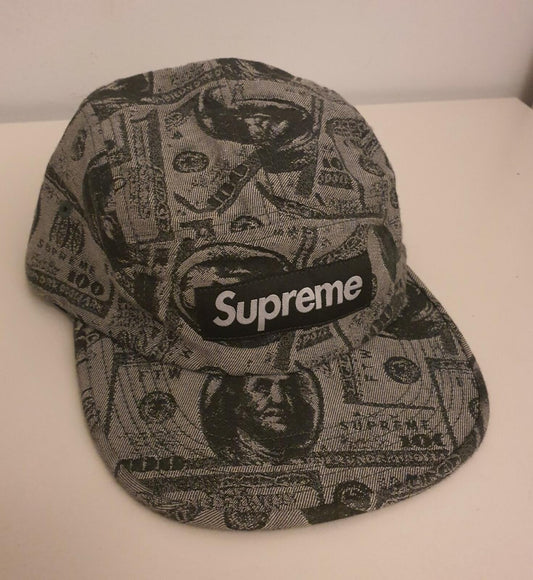 Gorra Supreme billete de 100 dólares FW17 verde Nueva