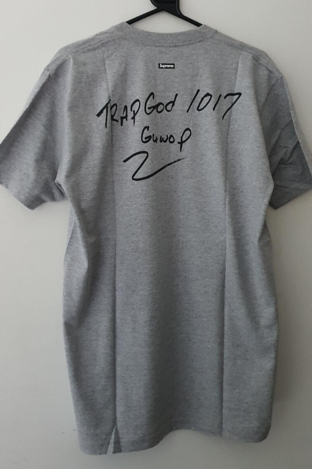 Camiseta FW16 Supreme x Gucci Mane Photo Heather Grey talla L