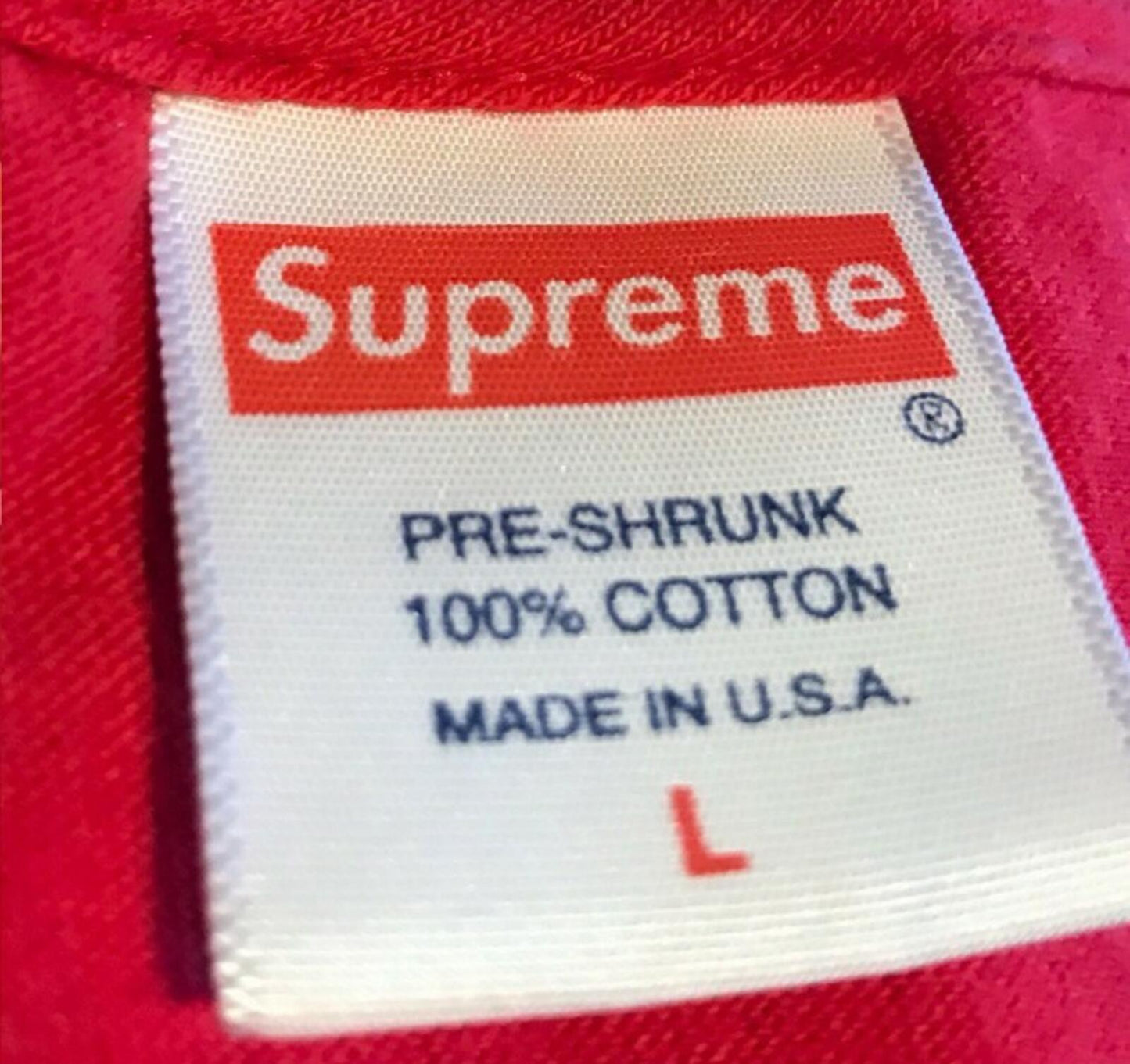 SS17 Supreme Automatic red tee Größe L großes T-Shirt AK47 Pistole