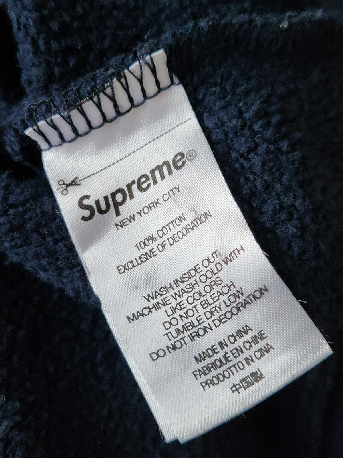 SS22 Supreme Team Chenille Kapuzenpullover Größe M Navy Hoodie