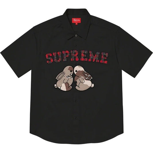 SS23 Supreme Bunnies Work Shirt Negro Talla M