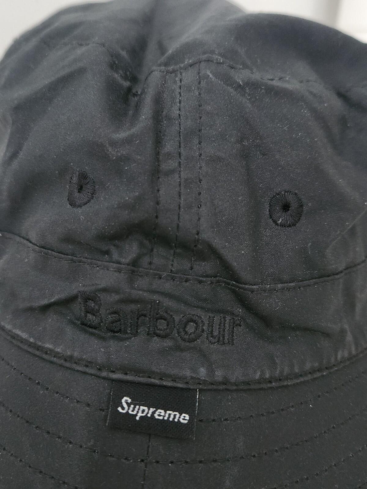 SS20 Supreme Barbour Waxed Cotton Crusher Hat Black Size M Water Resistant