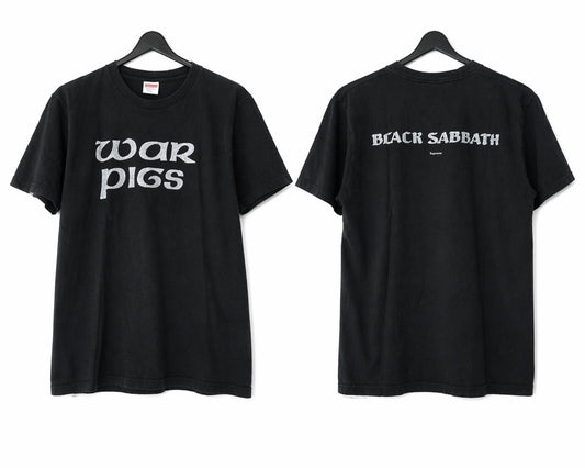 SS16 Supreme x Black Sabbath War Pigs Tee Black M Ozzy Osbourne