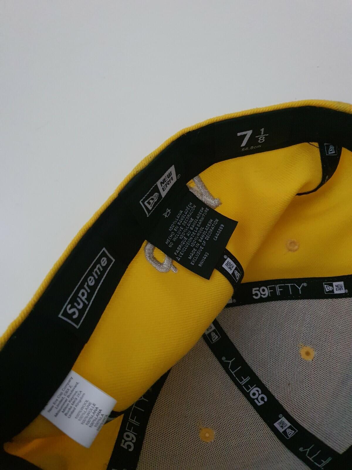SS20 Supreme $1M box logo New Era size 7 1/8 yellow cap
