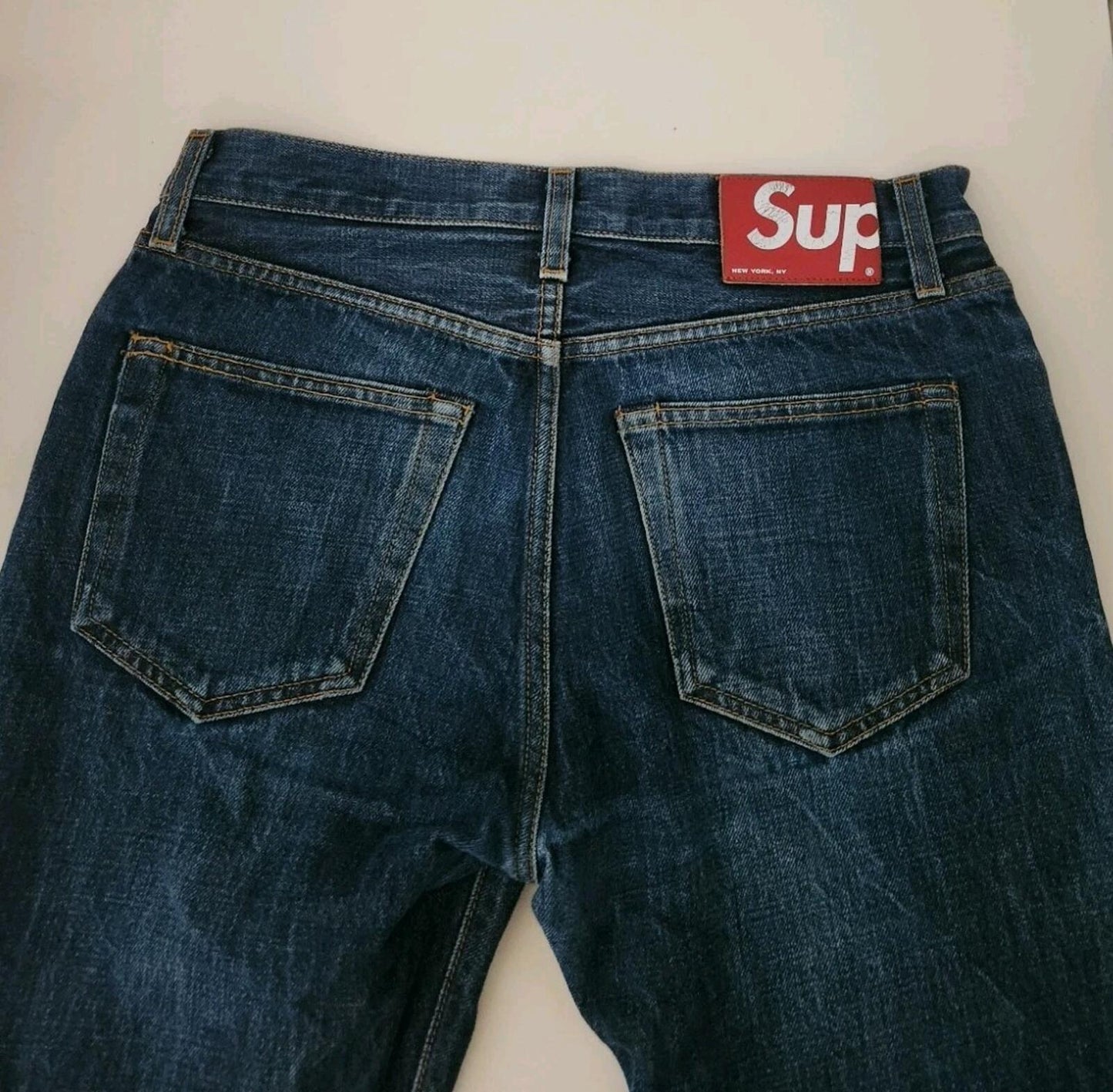 Supreme denim jeans size 30 W30 L30 slim blue Made In U.S.A Trousers