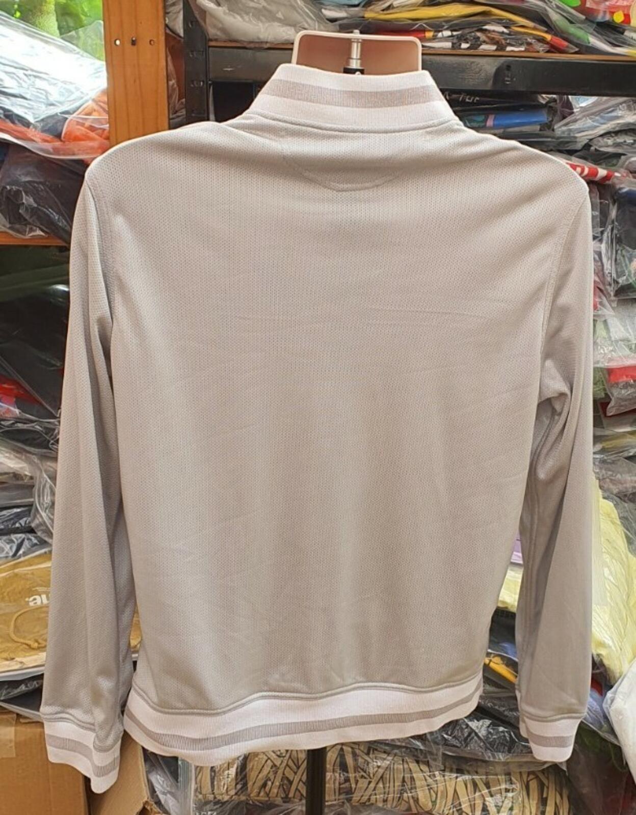 SS15 Supreme Mesh Nylon Varsity Jacket Silver Size M