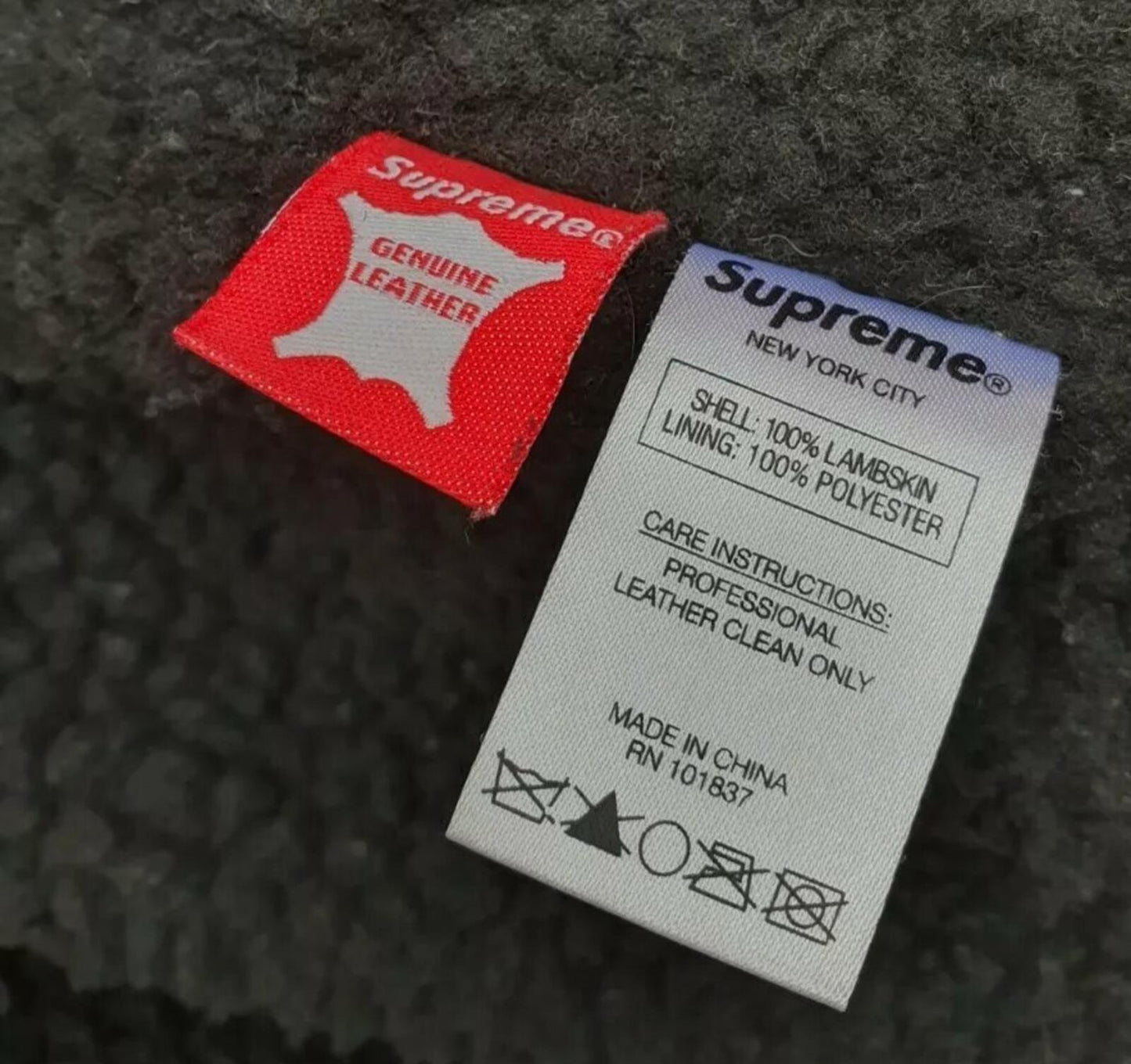 FW17 Supreme Hooded Suede Work Jacket Size M $588 Lambskin Leather