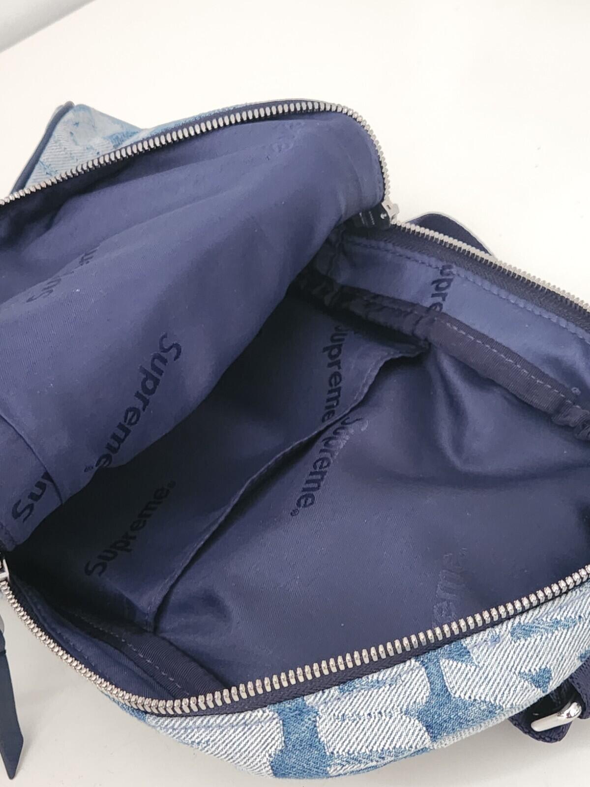 SS22 Supreme Fat Tip Jacquard Denim sling bag Blue Shoulder Bum 5L