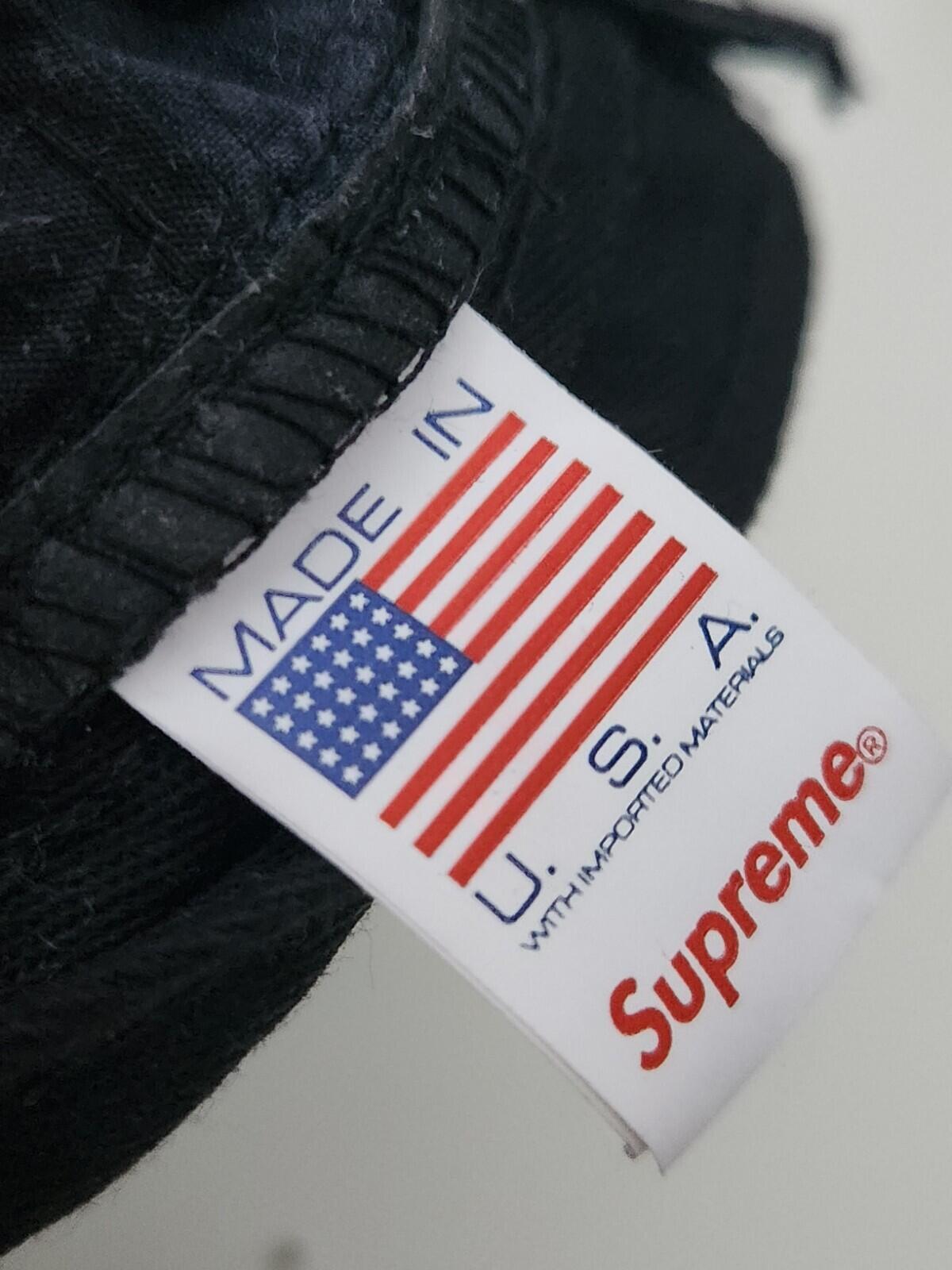 SS23 Supreme Cordura Ripstop S Logo 6-panel Cap Black