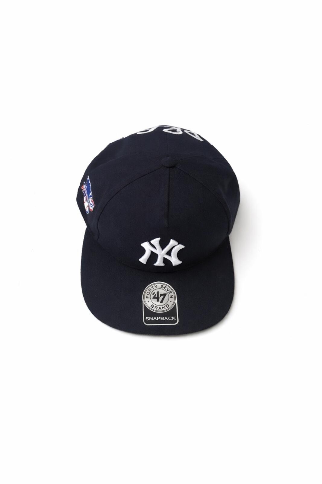 SS15 Supreme x Yankees x 47 brand 5-panel Cap Navy