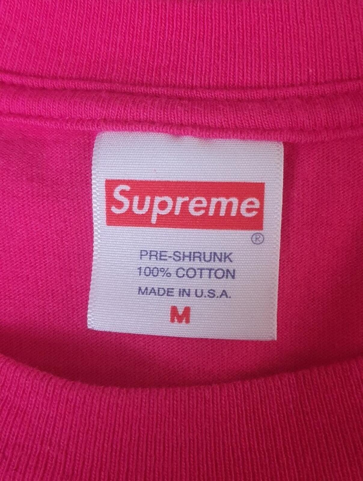 SS23 Supreme Arabic Logo Tee size M medium pink T-shirt Magenta