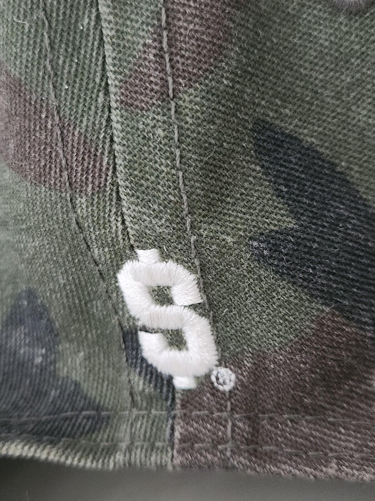 Gorra con diseño de camuflaje de 5 paneles con logotipo bordado Supreme x Champion FW14 Vintage 2014