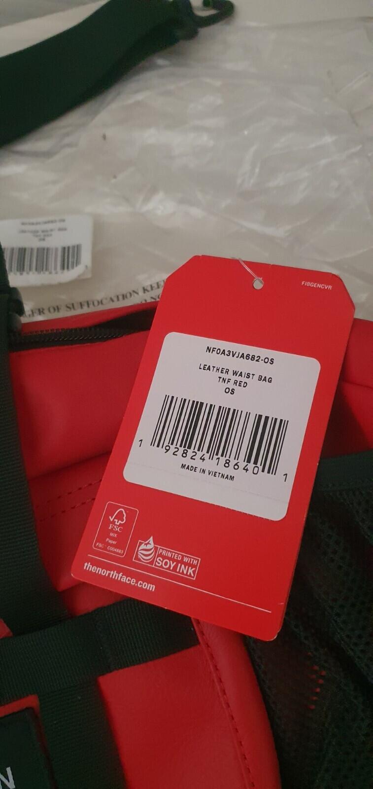 FW18 Supreme The North Face Leather Mountain Waist Bag Red shoulder Ultra Rare
