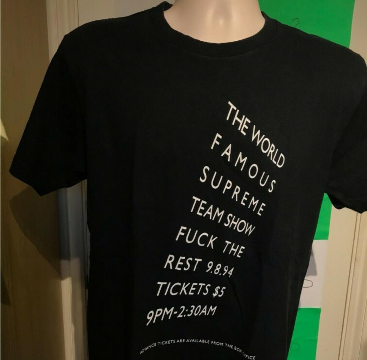 FW13 Supreme World Famous Team Show Flyer Tee Black Size M
