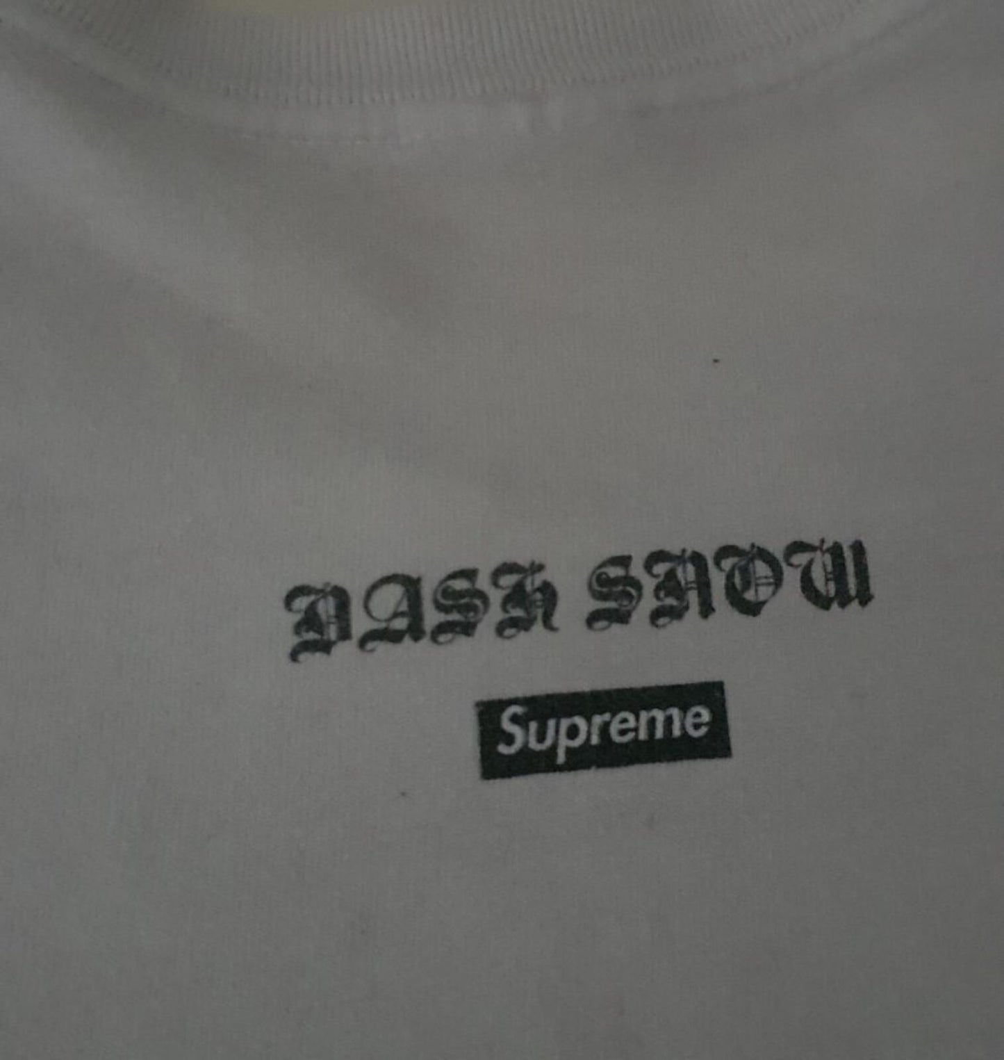 FW16 Supreme Dash Snow Tee size M medium white T-shirt Saddam Hussain Daily News