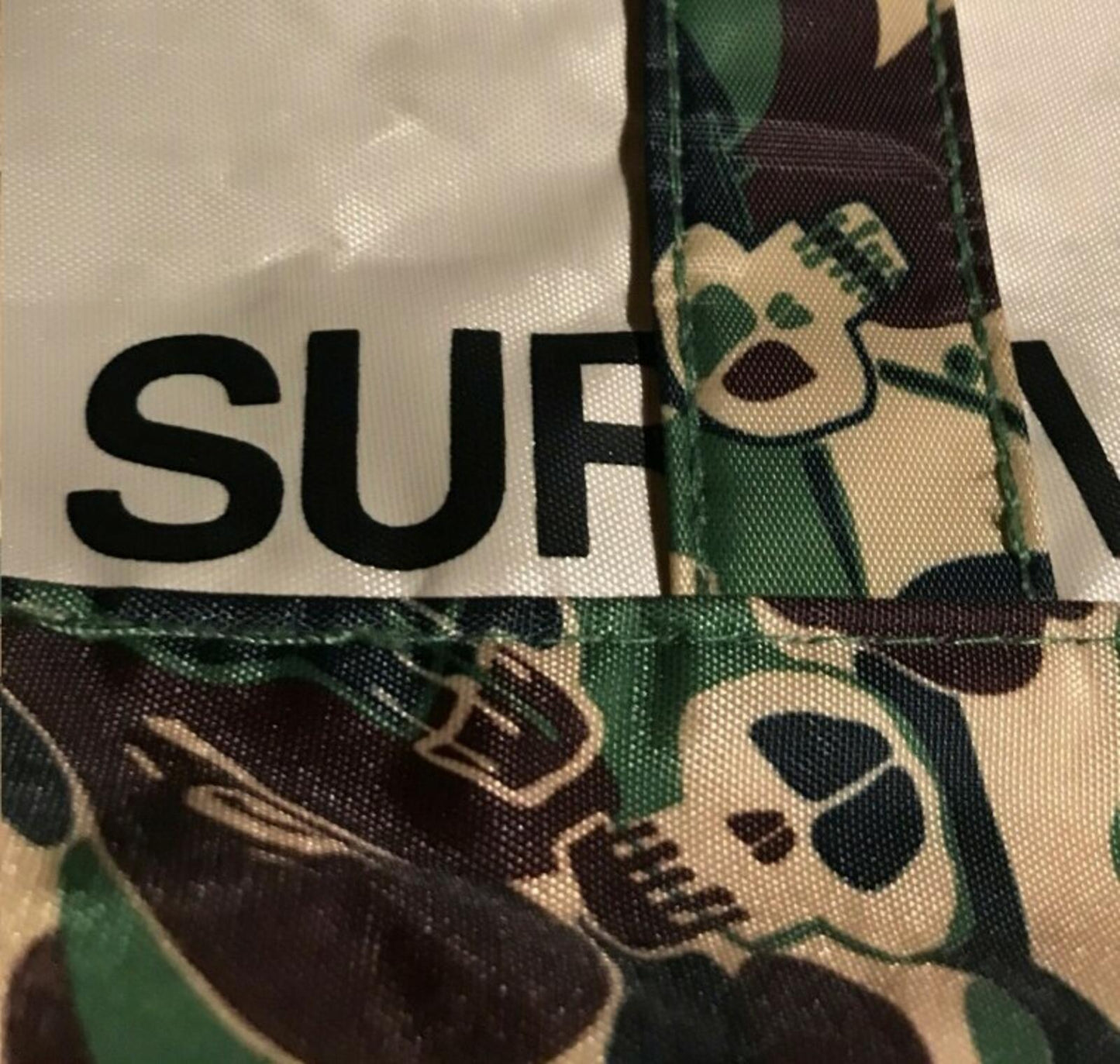 A BATHING APE x STUSSY tote bag Survival Of The Fittest Japan exclusive BAPE