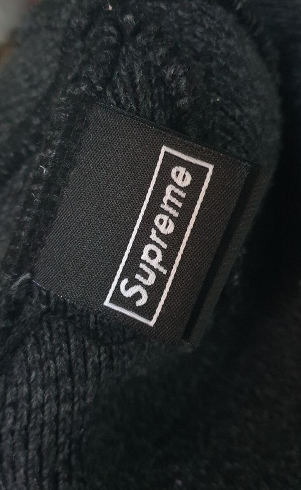 FW18 Supreme New Era Arc logo beanie black small box logo Hat