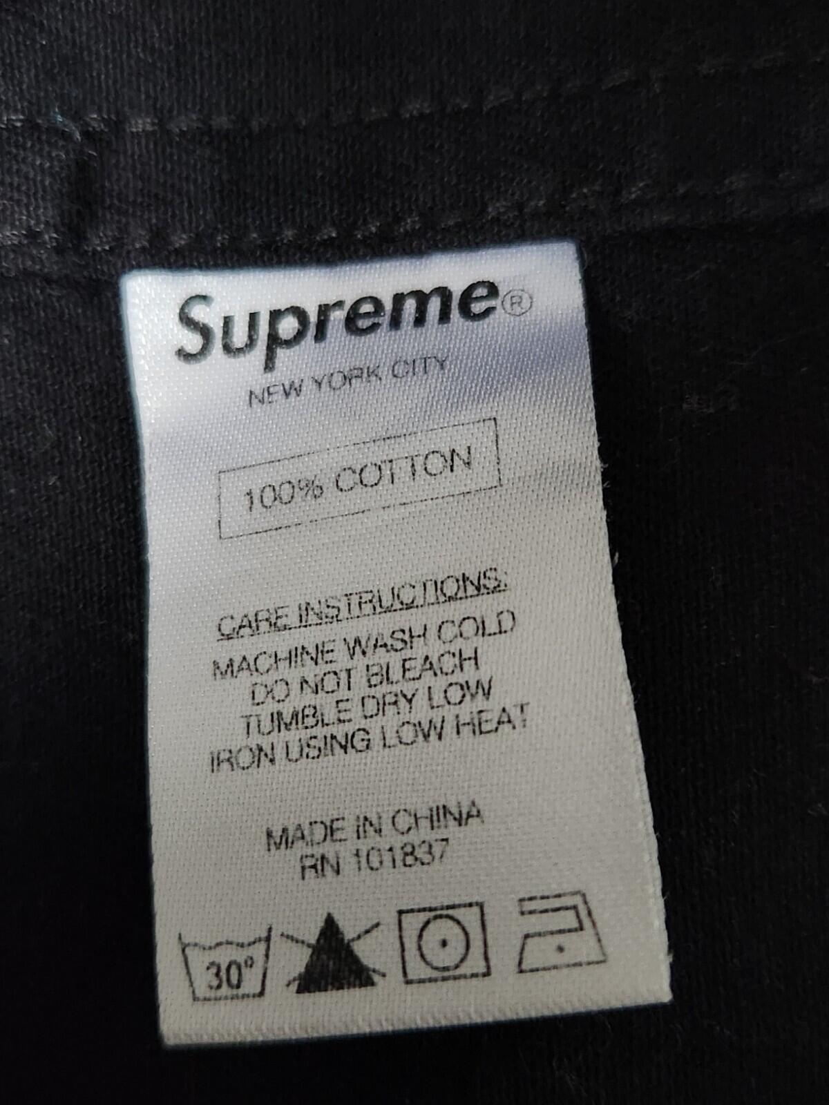 FW13 Supreme Baseball Shirt Chenille S logo Black L Large Jersey Vintage 2013