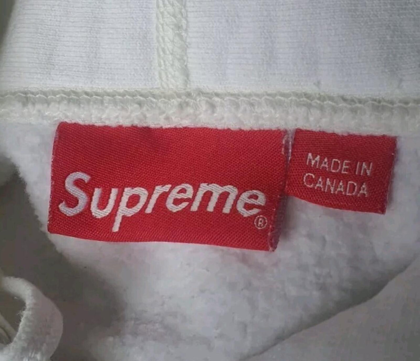 FW15 Supreme S Logo Hooded Sweatshirt size M medium White hoodie