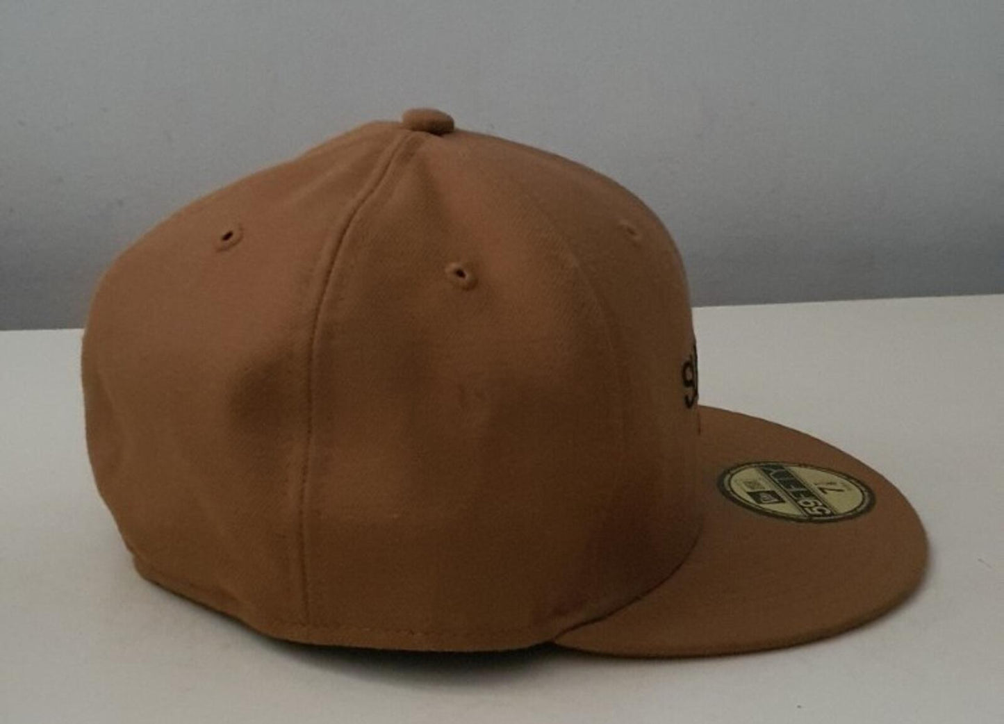 FW10 Supreme Classic Logo New Era brown hat cap 7 1/8 vintage 2010 Very Rare