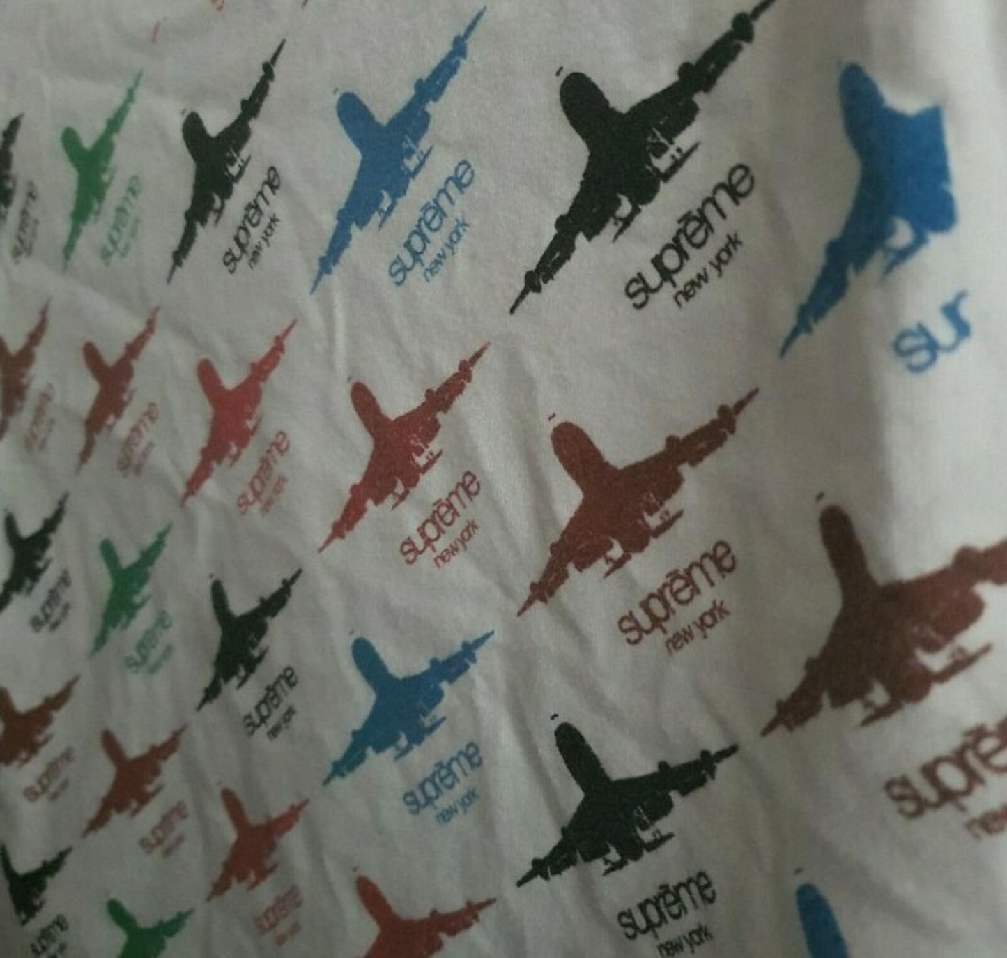 FW15 Supreme Planes Tee White Size M