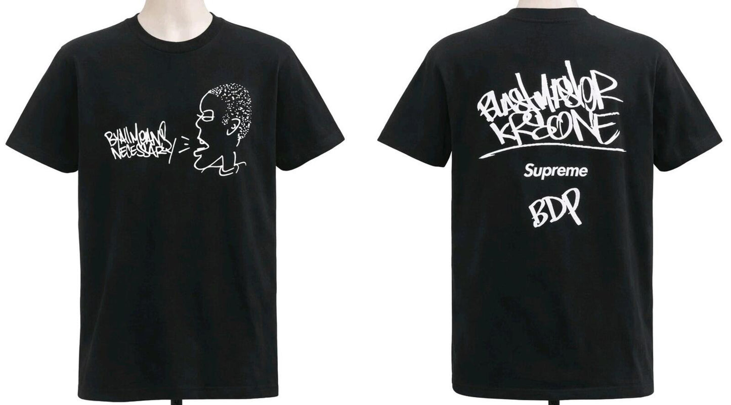 FW14 Supreme x KRS-One All Means Tee Black Size M