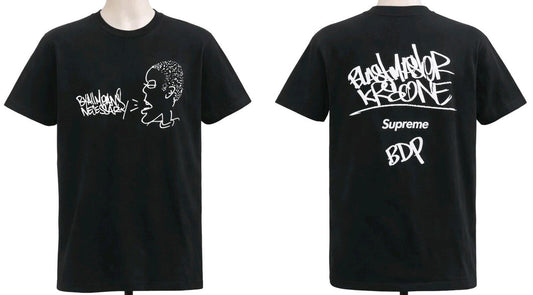 FW14 Supreme x KRS-One All Means Tee Schwarz Größe M