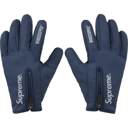 FW24 Supreme Windstopper Zip Handschuhe Navy Größe S