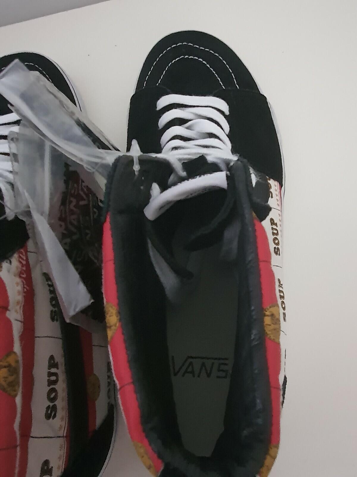 SAMPLE SS12 Supreme x Vans Campbell's Soup Sk8-Hi UK 11 US 12 EUR 46 Andy Warhol