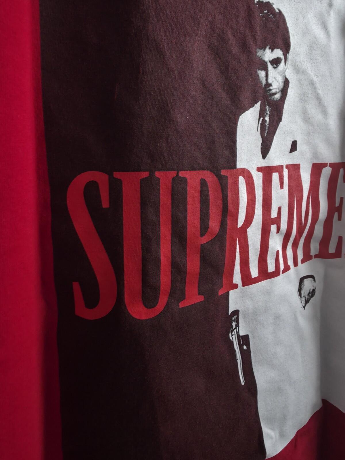 FW17 Supreme x Scarface Split Tee Red Size M