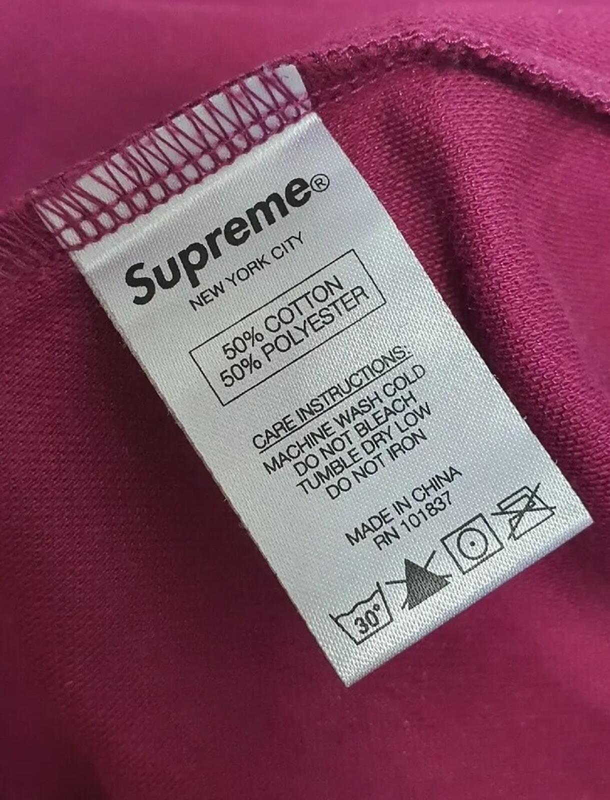 SS16 Supreme Checker Soccer Jersey medium Burgundy Tee Football T-shirt Bieber