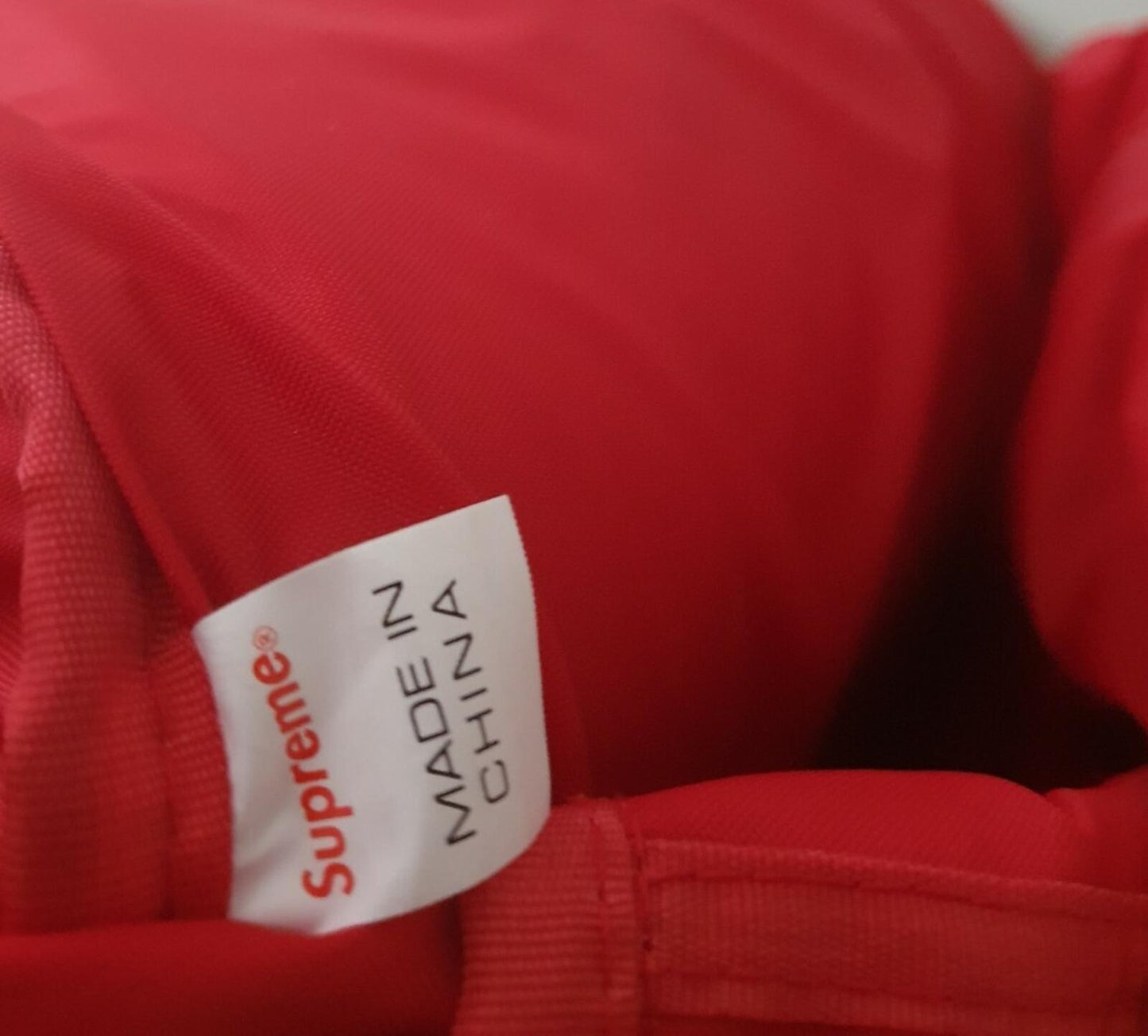 FW17 Supreme red backpack Cordura Fabric box logo Reflective text Rucksack