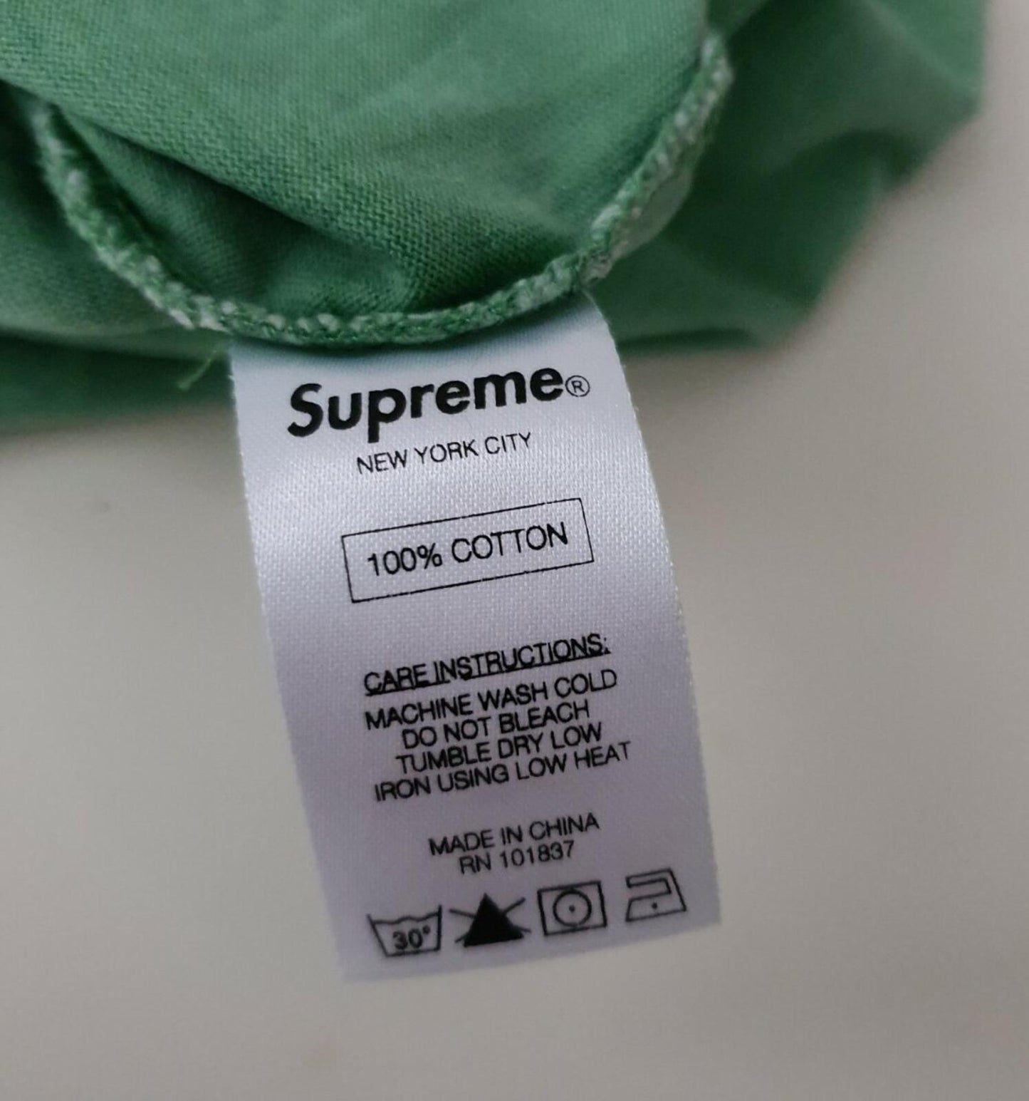 Supreme Overdyed Tee green tee M medium T-shirt