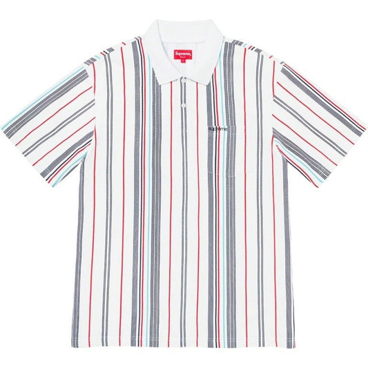SS20 Supreme Vertical Stripe Polo Top Shirt White M