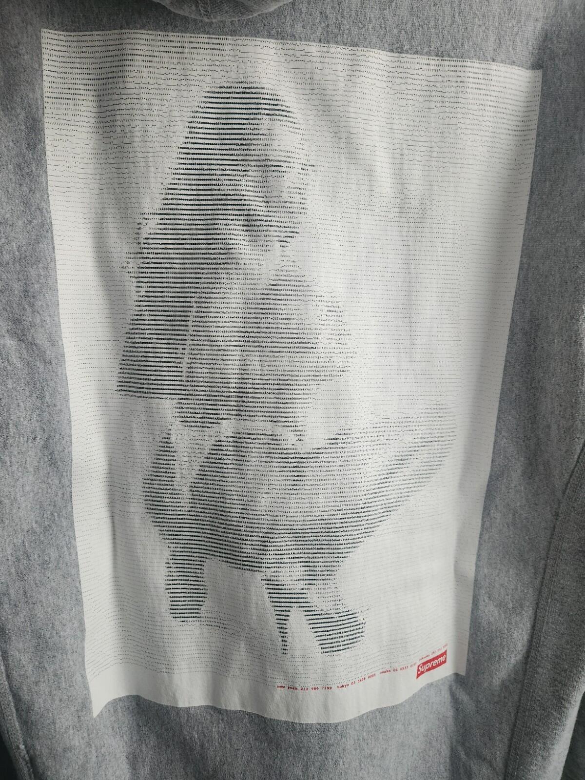 SS17 Supreme Digi hooded sweatshirt Size M medium heather grey hoodie pullover