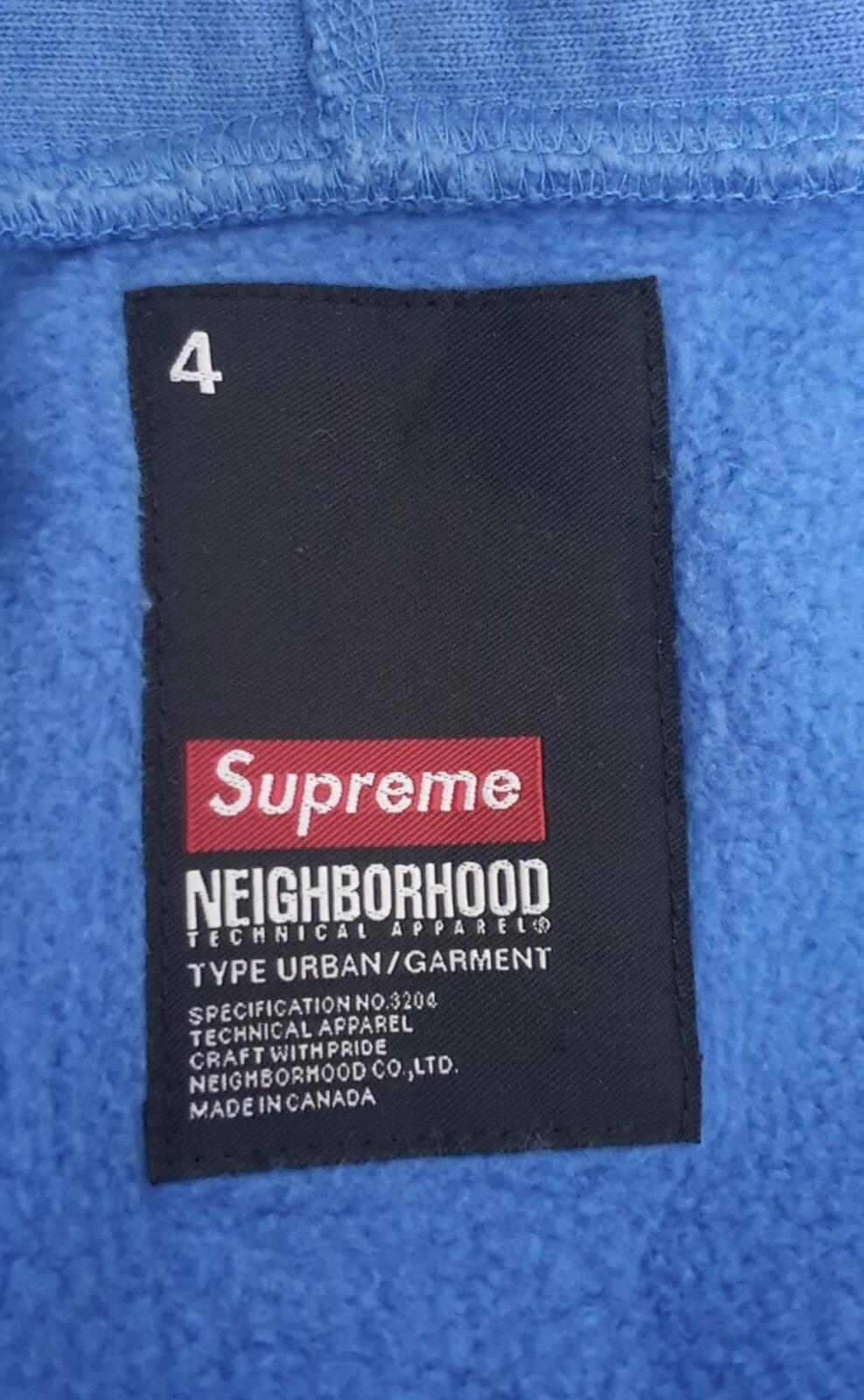 SS09 Supreme Neighborhood Zip Up Hooded Sweatshirt Blue Size XL 4