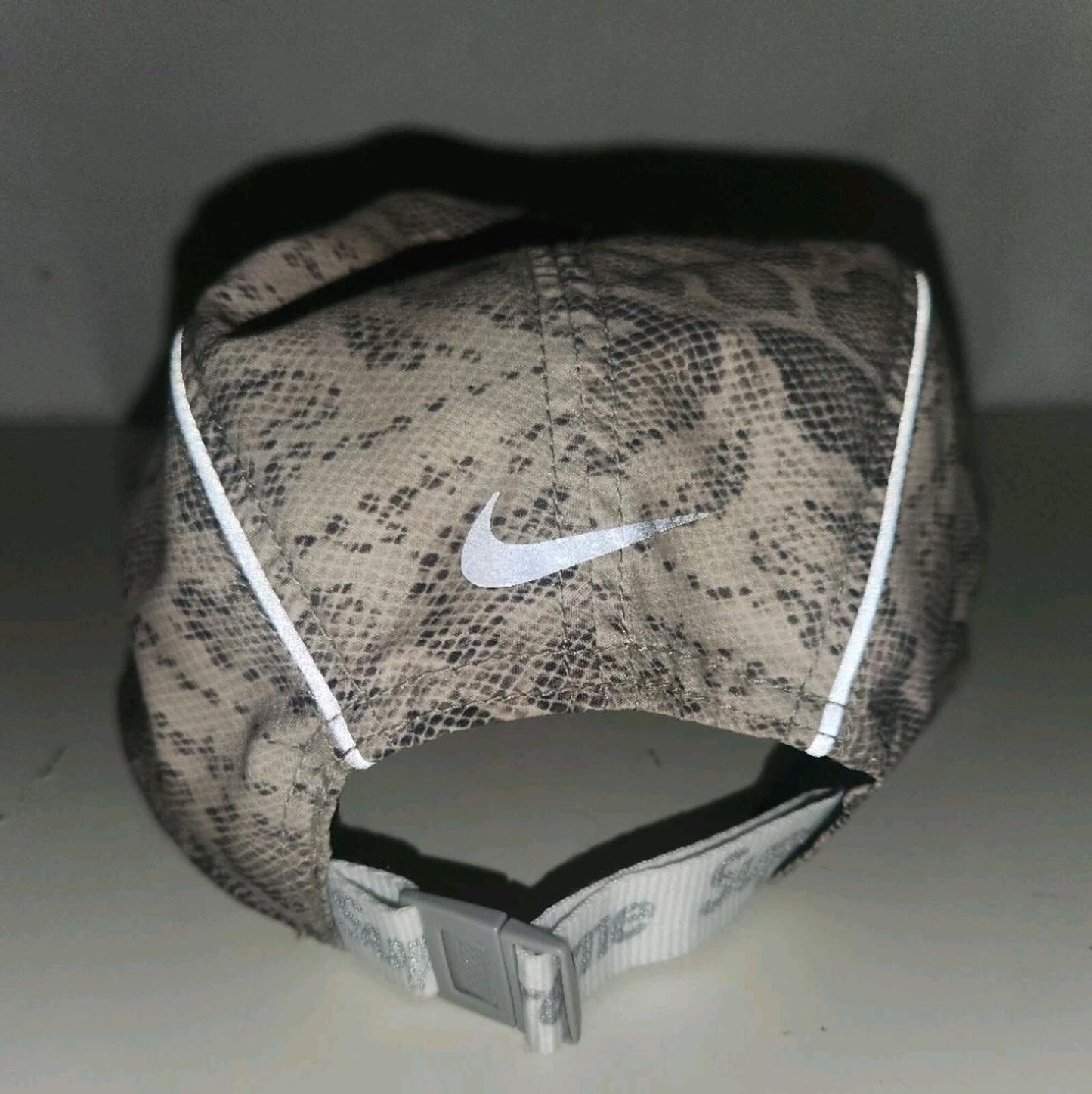 SS16 Supreme x Nike Air Max running hat snakeskin cap 3M reflective