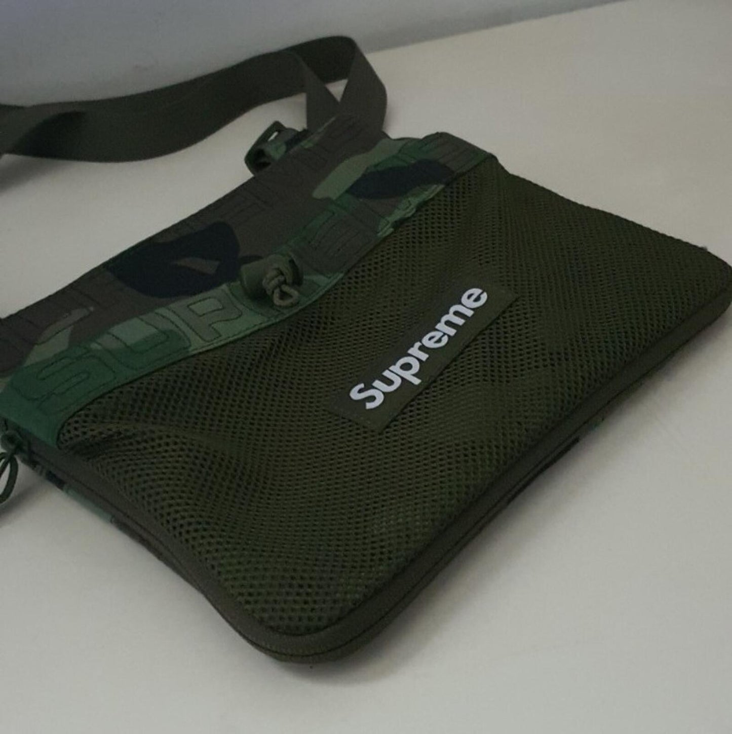 FW21 Supreme Side Bag Woodland Camo