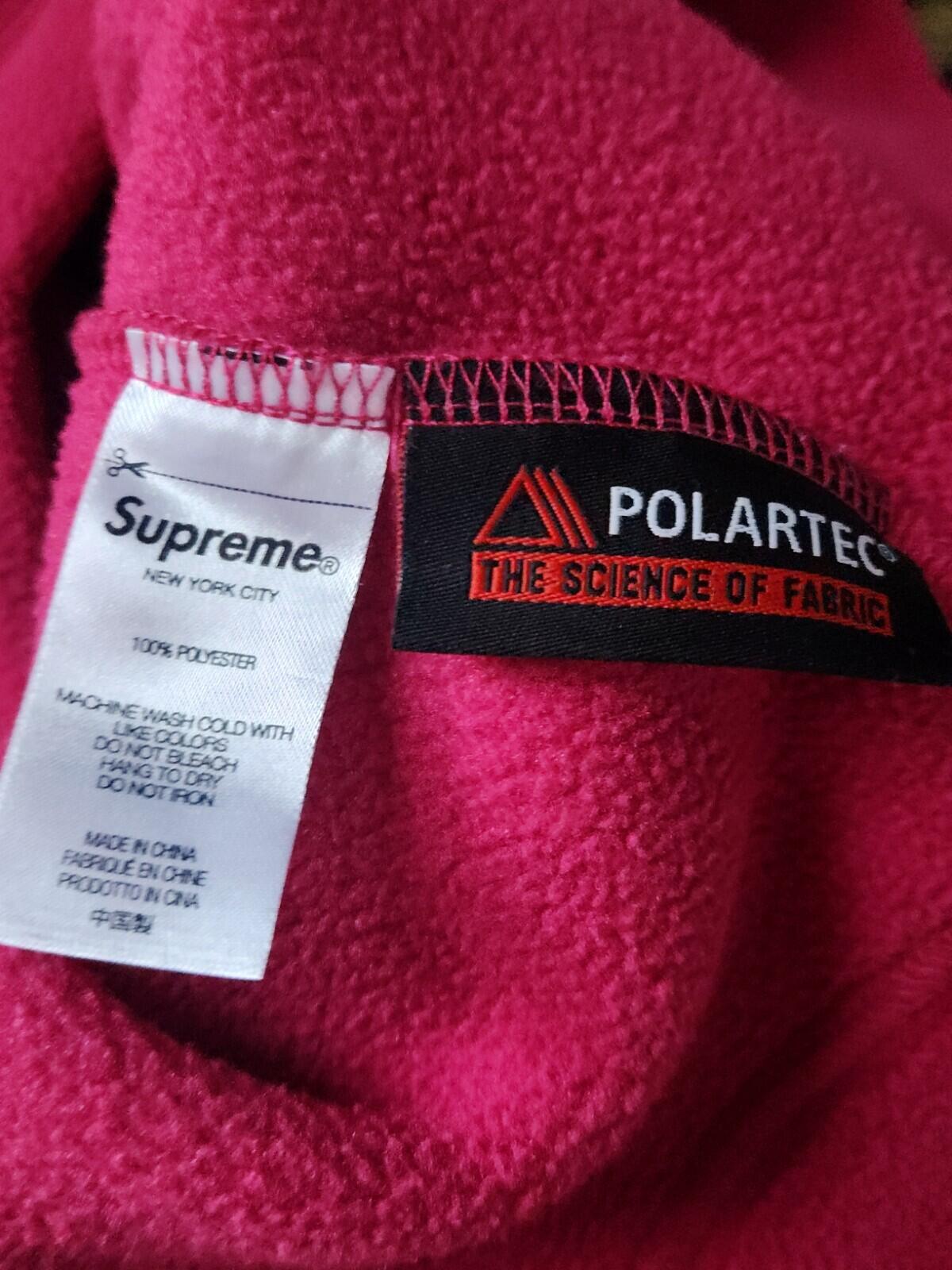 FW21 Supreme Polartec Hooded Sweatshirt Size S Small Pink Fleece Magenta Hoodie