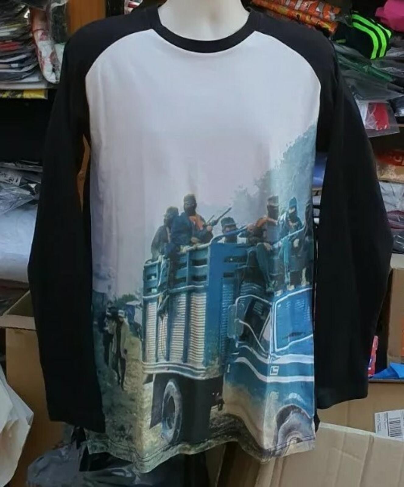Camiseta de manga larga tipo raglán de Supreme Shawn Mortensen Zapatista de 2005, talla L